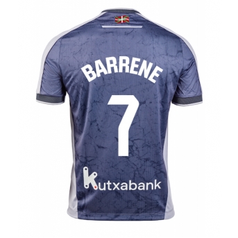 Real Sociedad Ander Barrenetxea #7 Maglia Gara Trasferta Repliche 2025-26 Maniche Corte
